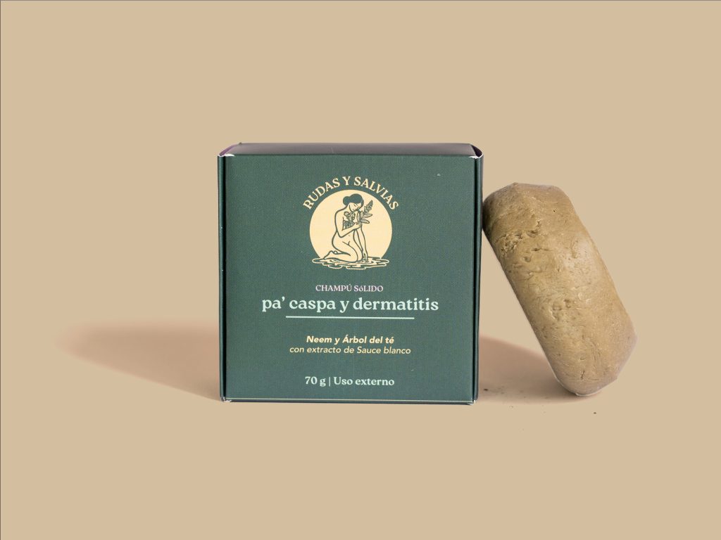 Champú sólido pa’ caspa y dermatitis