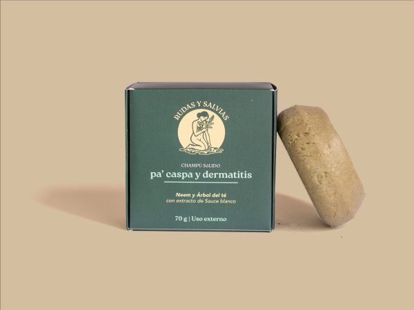 Champú sólido pa’ caspa y dermatitis