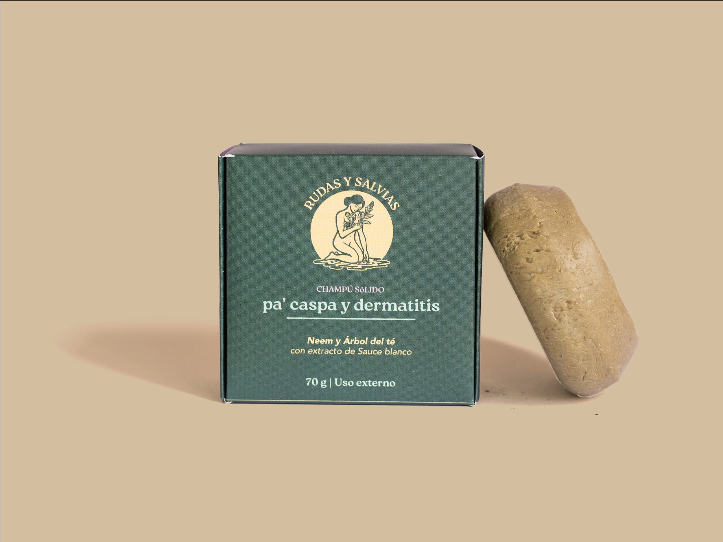 Champú sólido pa’ caspa y dermatitis